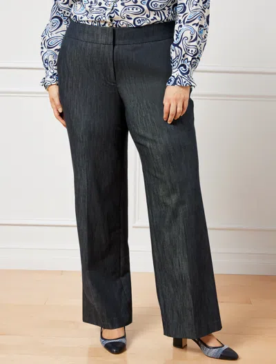 Talbots Faux Denim Wide Leg Pants - Indigo - 22