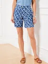 Talbots Misses - Relaxed Chino Shorts - Batik Foulard - Blue/white - 10  In Blue,white