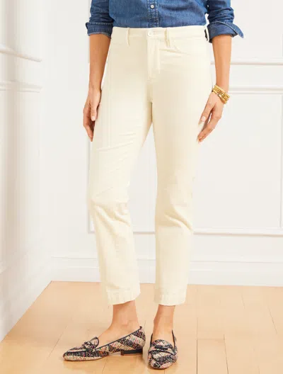 Talbots Petite - Stretch Corduroy Demi Boot Pants - Ivory - 14