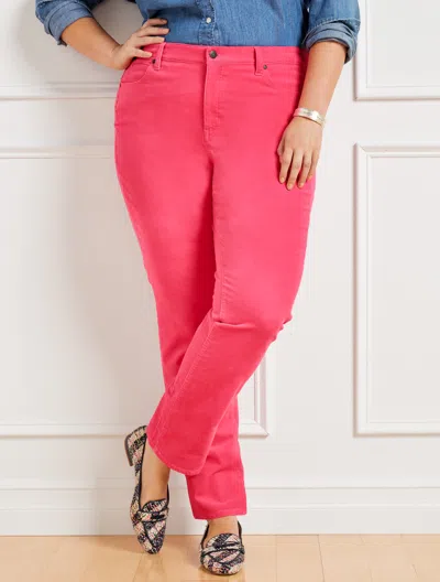 Talbots Stretch Corduroy Straight Leg Pants - Raspberry - 20