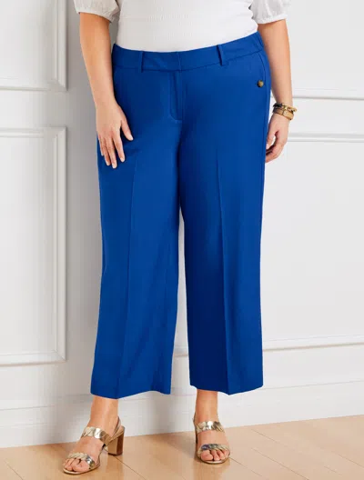 Talbots Super Easy Wide Crop Pants - Blue Majesty - 1x