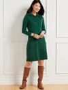 Talbots Supersoft Johnny Collar Sweater Dress - Tweed - Green Forest - 3x  In Green Forest