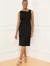 Talbots Twist Detail Sheath Dress - Black - 18  In Black