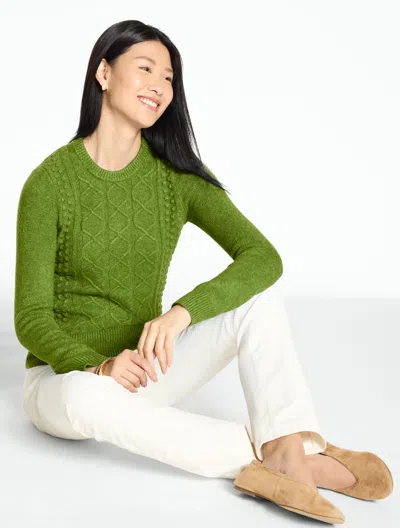 Talbots Mixed Cable Knit Crewneck Sweater - Garden Grove - Xs