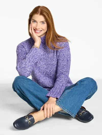 Talbots Mockneck Sweater - Marl - Huckelberry Marl - Xs