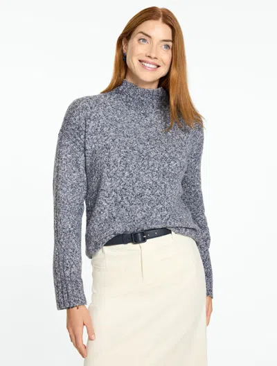 Talbots Mockneck Sweater - Marl - Scottish Mist - Xs