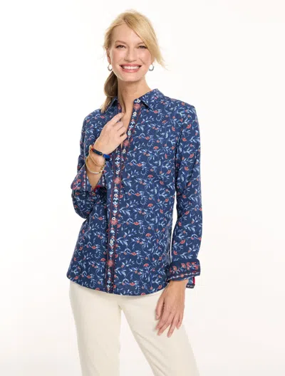 Talbots Modern Classic Shirt - Enchanting Floral - Ink - Xs