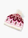 Talbots Modern Fair Isle Beanie - Ivory - 001  In White