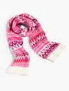 Talbots Modern Fair Isle Scarf - Ivory - 001  In White