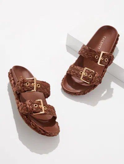 Talbots Morgan Braided Raffia Slides - Hickory Brown - 11m