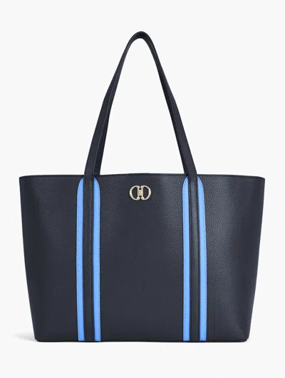 Talbots Morgan Pebble Leather Tote - Indigo - 001