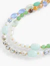 Talbots Morning Dew Beaded Necklace - Light Jade - 001  In Green
