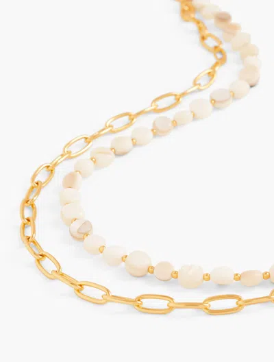 Talbots Mother-of-pearl Layered Necklace - Ivory/gold - 001