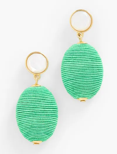 Talbots Thread Wrap Drop Earrings - Bright Green/gold - 001  In Bright Green,gold