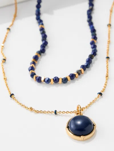 Talbots Multi-layer Semi Necklace - Indigo/gold - 001  In Indigo,gold