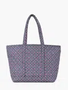 TALBOTS NEELY & CHLOE™ QUILTED LARGE TOTE - MEDALLION DOT - INK - 001 TALBOTS