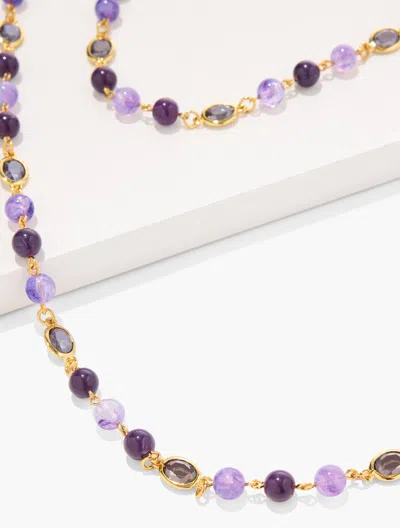 Talbots Noble Chain Convertible Necklace - Pretty Plum/gold - 001