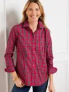 Talbots Non-iron Perfect Shirt - Yuletide Tartan - Red - 20  In Red