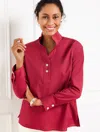 Talbots Non-iron Popover Shirt - Pommegranate - 3x