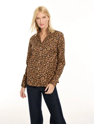 Talbots Non-iron Shirt - Lavish Leopard - Tobacco - Xs