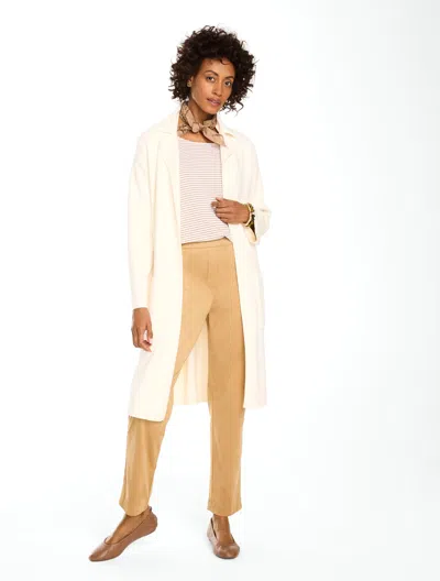 Talbots Notch Collar Long Jacket - Ivory - Xs