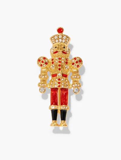 Talbots Nutcracker Brooch - Red/gold - 001  In Multi