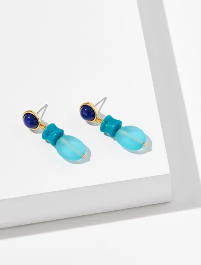 Talbots Ocean Depths Drop Earrings - Blue Grotto - 001