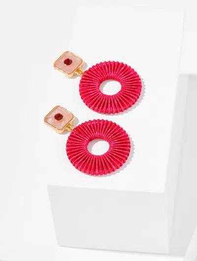 Talbots Ocean Sands Drop Earrings - Raspberry/gold - 001