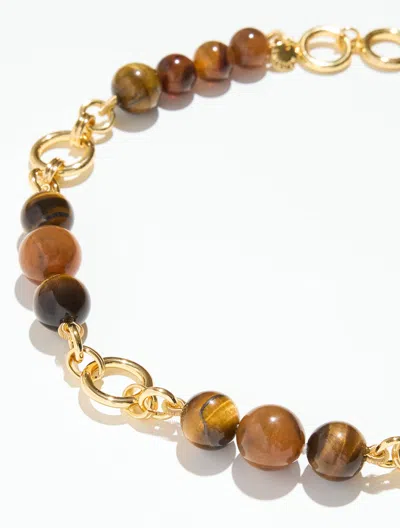 Talbots Odette Tiger's Eye Necklace - Tigers / Gold - 001  In Tigers Eye,gold