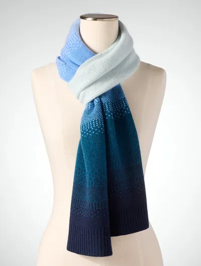 Talbots Ombré Cashmere Scarf - Silver Lake - 001