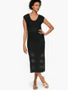 Talbots Open Stitch Cover-up - Black - Small - 100% Cotton
