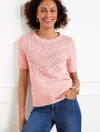 Talbots Open Stitch Crewneck Sweater - Warm Blush - 2x