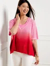 Talbots Open Stitch Poncho - Ombrã¨ - Bright Apple - Xs/s - 100% Cotton  In Bright Apple