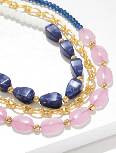 Talbots Oralia Necklace - Lavender Dawn/gold - 001