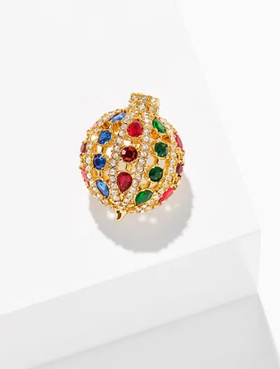 Talbots Ornament Brooch - Port Wine/gold - 001