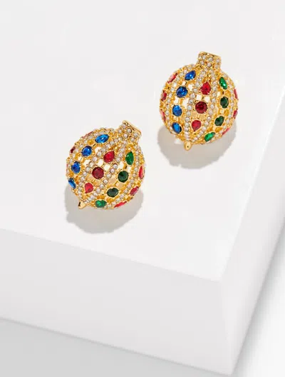 Talbots Ornament Stud Earrings - Port Wine/gold - 001