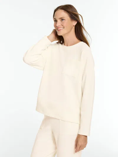 Talbots Ottoman Rib Crewneck Sweater Pullover - Ivory - Xs