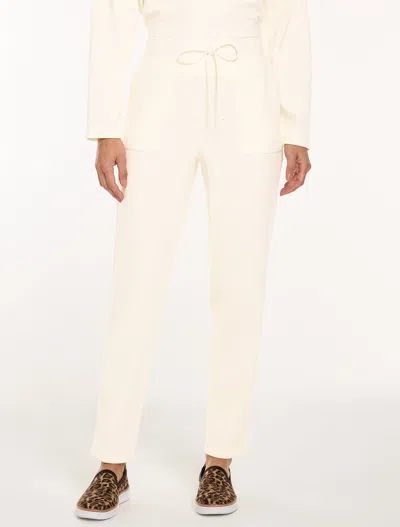 Talbots Ottoman Rib Tapered Leg Pants - Ivory - Xs