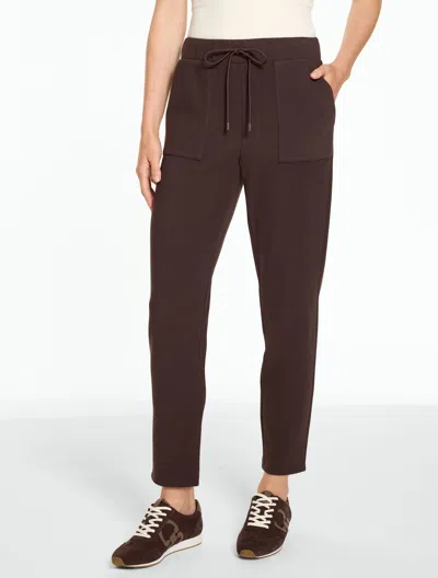 Talbots Ottoman Rib Tapered Leg Pants - Rich Cacao - Xs