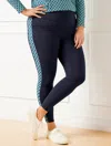 Talbots Petite - Out & About Leggings - Fascinating Scallop - Blue - Xl  In Blue