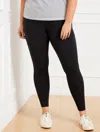 Talbots Plus Petite - Out & About Essential Leggings - Black - 1x