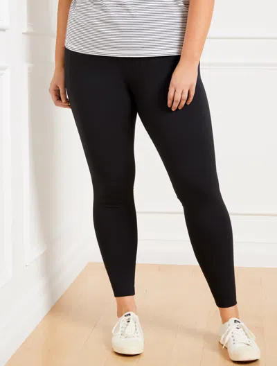 Talbots Plus Petite - Out & About Essential Leggings - Black - 1x