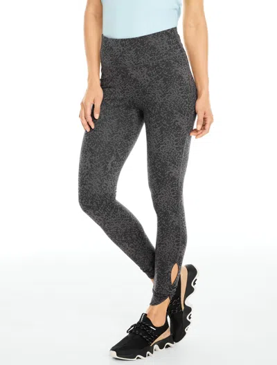 Talbots Out & About Twist Capri Leggings - Abstract Leopard Jacquard - Rainfall/dark Grey - Xs  In Rainfall,dark Grey