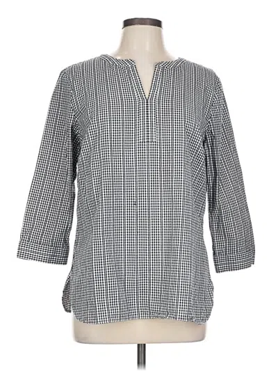 Pre-owned Talbots Outlet 3/4 Sleeve Blouse In Black