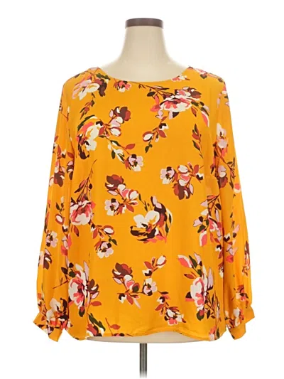 Pre-owned Talbots Outlet 3/4 Sleeve Blouse In Orange