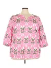Talbots Outlet 3/4 Sleeve Blouse In Pink