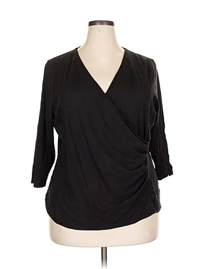 Pre-owned Talbots Outlet 3/4 Sleeve T-shirt In Black
