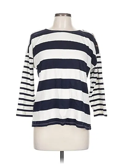 Pre-owned Talbots Outlet 3/4 Sleeve T-shirt In Blue