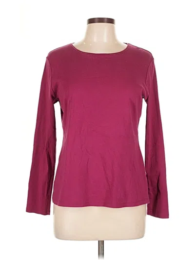 Pre-owned Talbots Outlet 3/4 Sleeve T-shirt In Burgundy