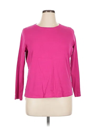 Pre-owned Talbots Outlet 3/4 Sleeve T-shirt In Pink